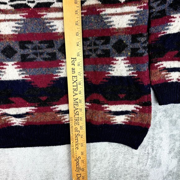 Vintage Etchings Shetland Wool Aztec Sweater Pullover Southwestern Navajo Men XL - Picture 8 of 8